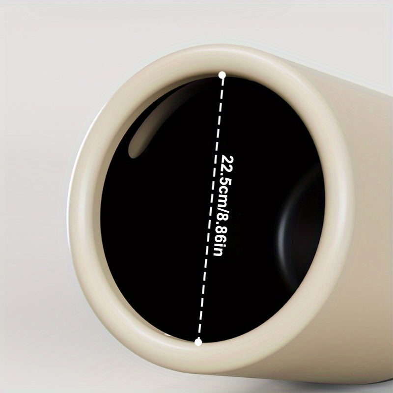 Large Capacity Rolling Trash Can | Stylish Multi-Functional Waste Bin | Sleek Design for Living Room, Bedroom, Kitchen | Space-Saving Feature | Optional Square or Round Options | Durable Plastic Material, Trash Bag Holder