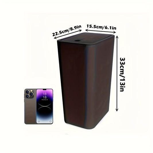 Rectangular Pop-Up Lid Trash Can, Easy Clean, 99% Compatibility with RVs, Ideal for Bathroom, Bedroom, Living Room, Office - Internal Function, Black\u002FWhite\u002FGray Options