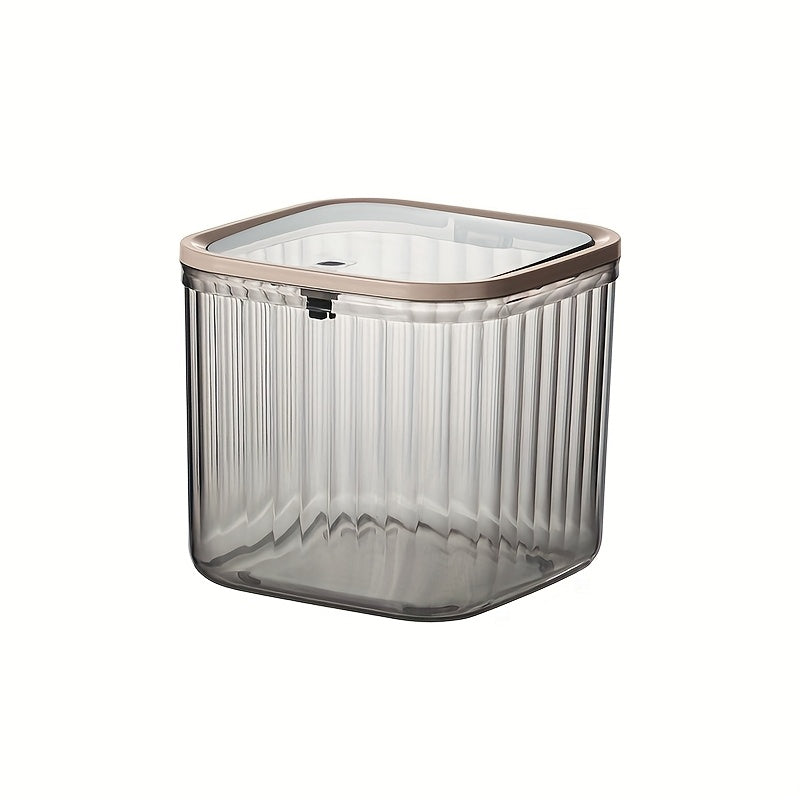 Multifunctional Transparent Desktop Trash Can with Lid - Plastic Rectangle Wastebasket, Open-Top, No Electricity Needed, Creative Office and Home Kitchen Garbage Bin