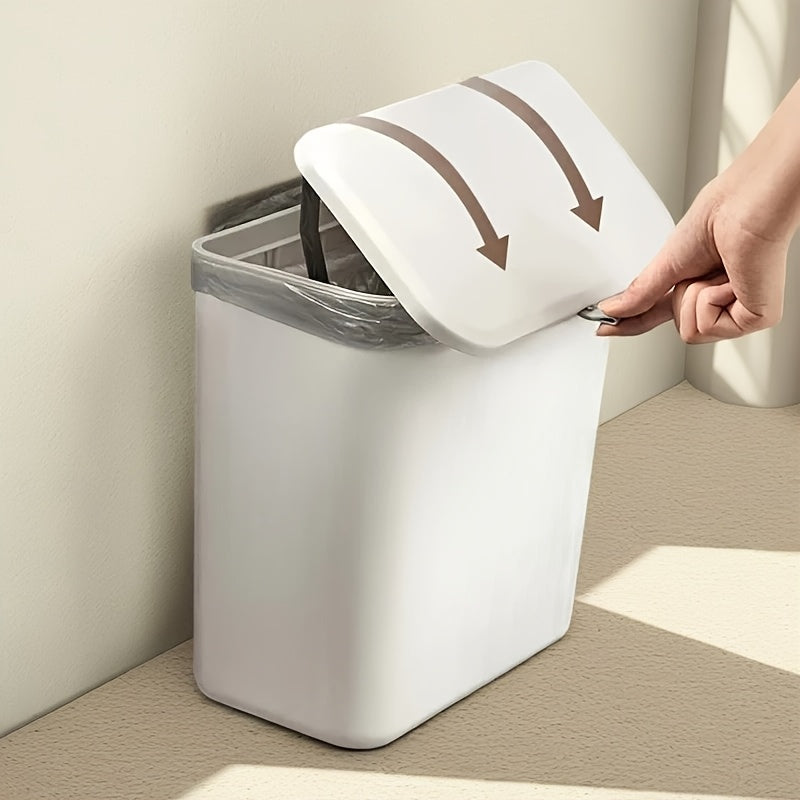 Wall-Mounted Kitchen Trash Can with Lid, Multi-Functional Waste Bin, Convenient Storage Design, Plastic, Mixed Color, Ideal for Holiday Cleaning Essentials: Christmas, Halloween, Easter, Hanukkah, Thanksgiving