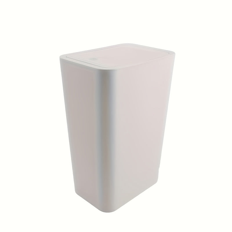 Rectangular Pop-Up Lid Trash Can, Easy Clean, 99% Compatibility with RVs, Ideal for Bathroom, Bedroom, Living Room, Office - Internal Function, Black\u002FWhite\u002FGray Options